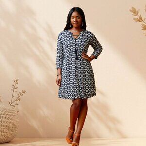 OLD NAVY Women's V-Neck Dress Blue Size M